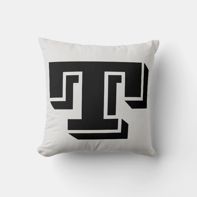 LETTER T MONOGRAM PILLOW (Front)
