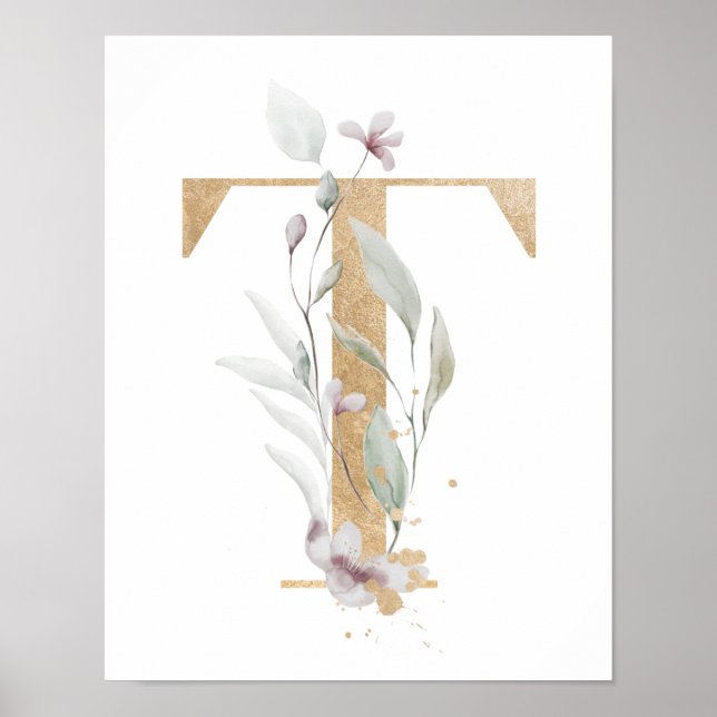 Letter T Monogram Poster (Front)
