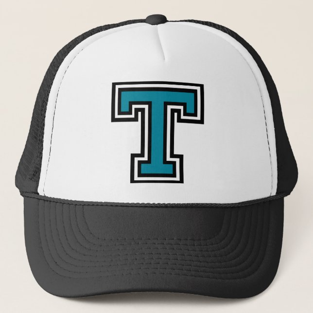 Letter "T" Monogram Trucker Hat (Front)