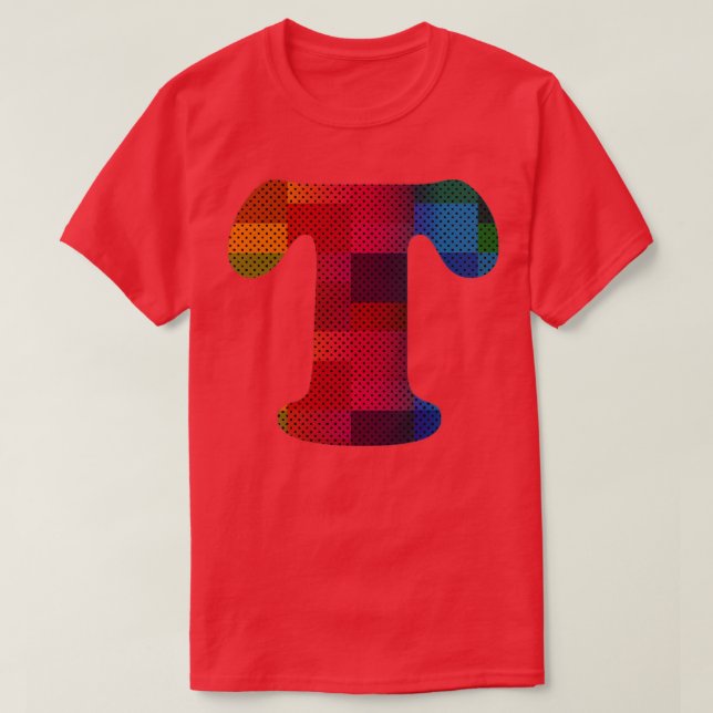 Letter t retro vintage T-Shirt (Design Front)