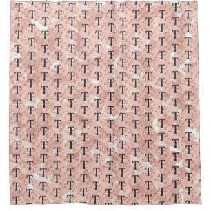 Letter T Shower Curtain