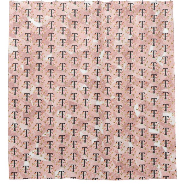 Letter T Shower Curtain (Front)