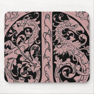 Letter T with Dragons Mouse Pad