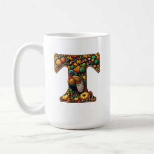Letter Thanksgiving turkey style Coffee Mug