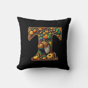 Letter Thanksgiving turkey style Cushion