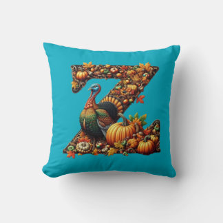Letter Thanksgiving turkey style Cushion
