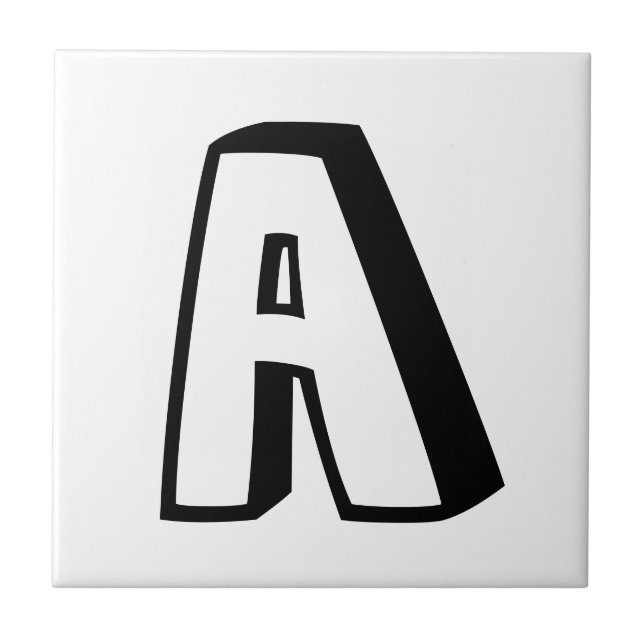 Letter Tiles- Funky 3D Ceramic Tile (Front)
