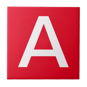 Letter Tiles - White on Red