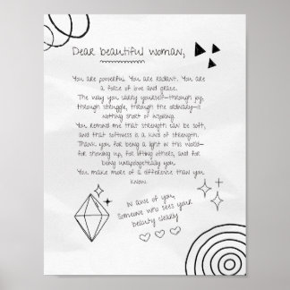 Letter to a Beautiful Woman Poster