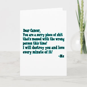Letter To Cancer Card