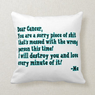 Letter To Cancer Cushion
