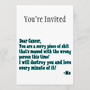 Letter To Cancer Invitation
