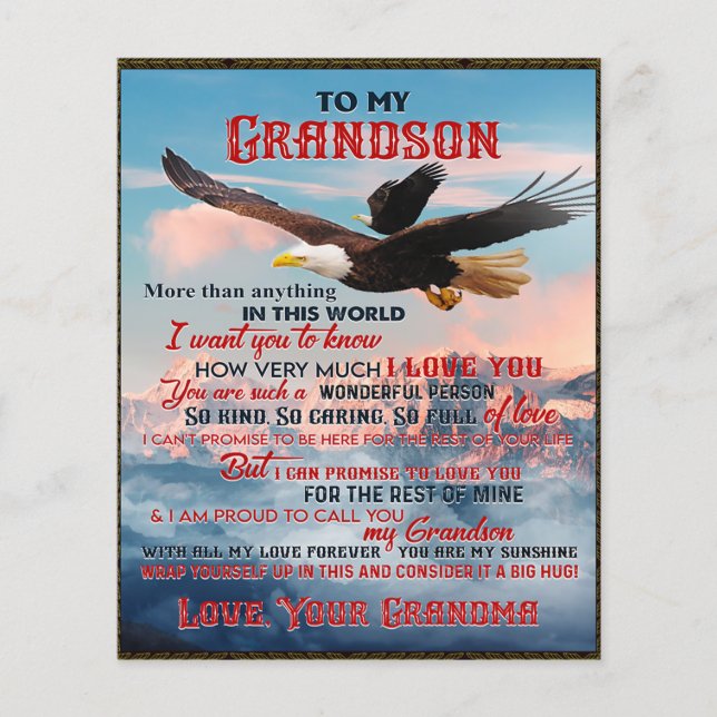Letter To My Grandson Gift,Love Baby Boy Gift Idea Flyer (Front)