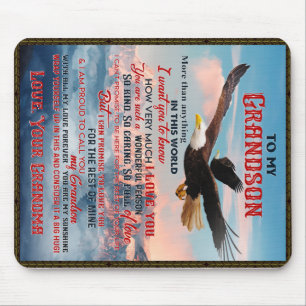 Letter To My Grandson Gift,Love Baby Boy Gift Idea Mouse Pad