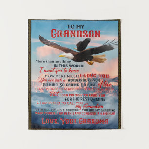 Letter To My Grandson Gift,Love Baby Boy Gift Idea Tapestry