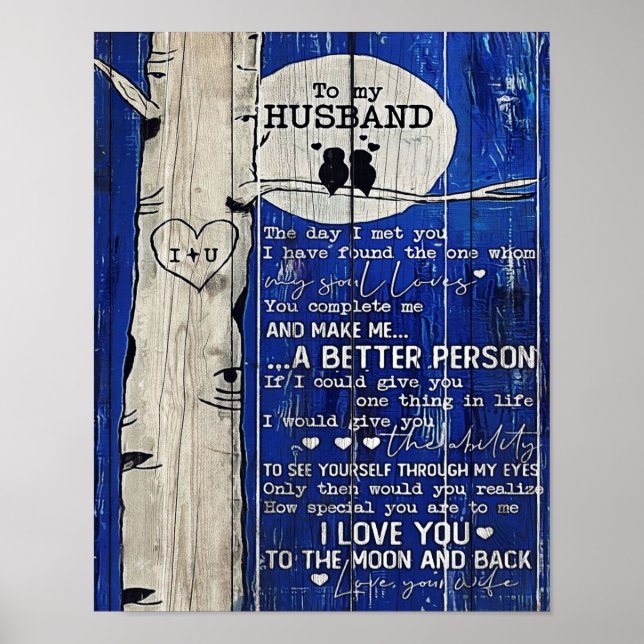 Letter To my Husband | Husband Gift Poster (Front)