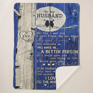Letter To my Husband Husband Gift Sherpa Blanket