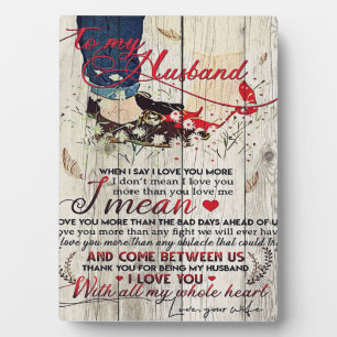 Letter To My Husband Love Quotes To Husband Plaque
