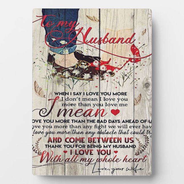 Letter To My Husband | Love Quotes To Husband Plaque (Front)