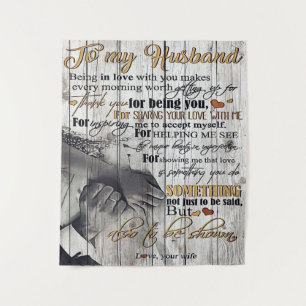 Letter To My Husband , Lovely Quotes Gift Tapestry