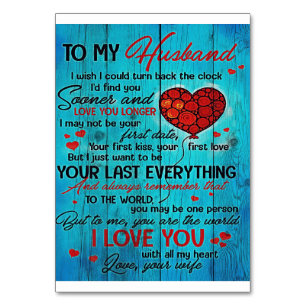 Letter To My Husband   Lovely To My Husband Gift Table Number