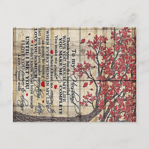 Letter To My Husband , New Home Gift Announcement Postcard