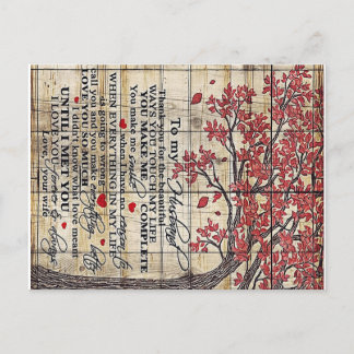 Letter To My Husband , New Home Gift Postcard