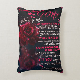 Letter To My Wife Gift, Couple Love Wedding Gift Decorative Cushion