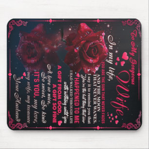 Letter To My Wife Gift, Couple Love Wedding Gift Mouse Pad