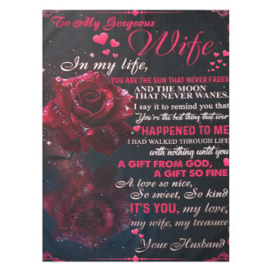 Letter To My Wife Gift, Couple Love Wedding Gift Tablecloth