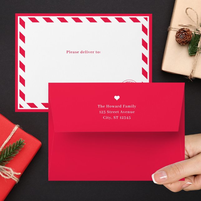 Letter To Santa Christmas Holiday Card Envelopes (Creator Uploaded)