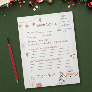 Letter to Santa - Cosy Christmas Notepad