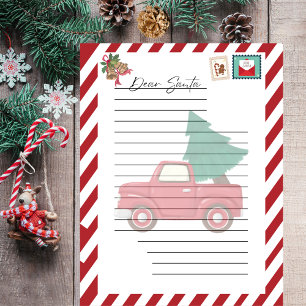 Letter to Santa Festive Kids Christmas Wish List