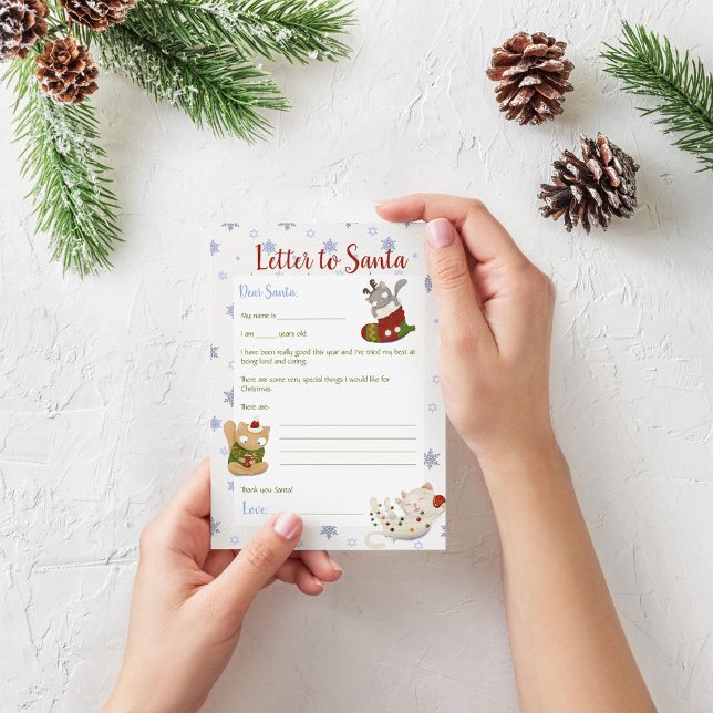 Letter To Santa Holiday Christmas Kittens Template (Creator Uploaded)