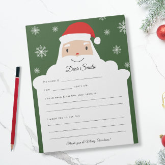 Letter to Santa - Jolly Smile Notepad