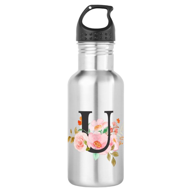 Letter U 532 Ml Water Bottle (Front)