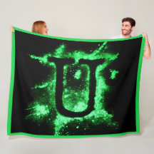 Letter U Green Capital Alphabet