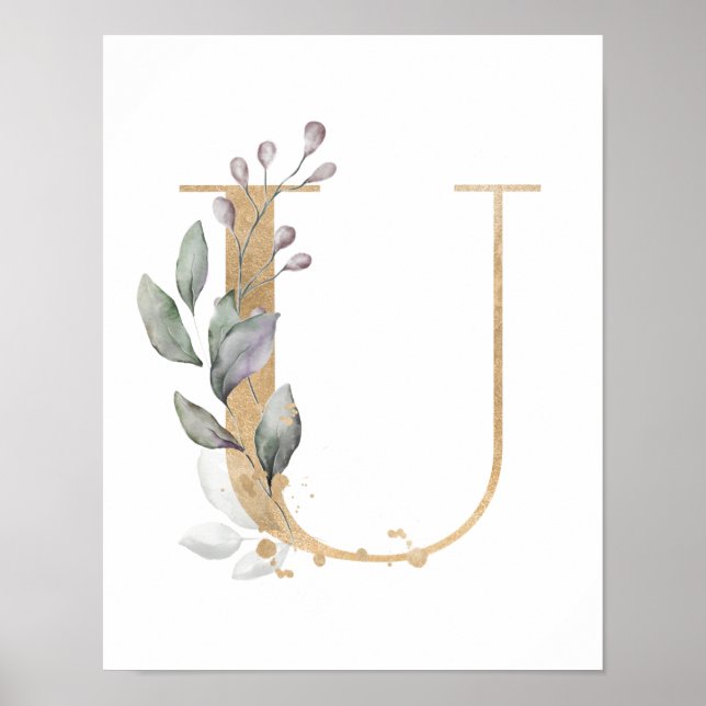 Letter U Monogram Poster (Front)