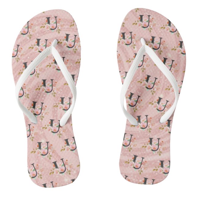 Letter U Thongs (Footbed)