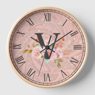 Letter V Clock