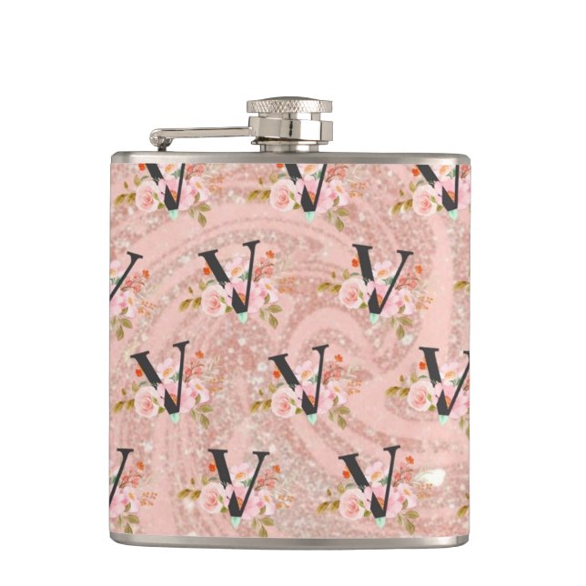 Letter V Hip Flask (Front)