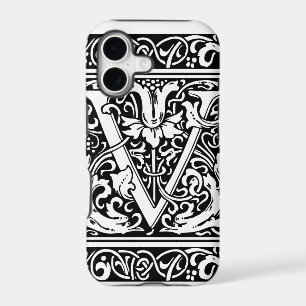 Letter V Mediaeval Monogram Art Nouveau