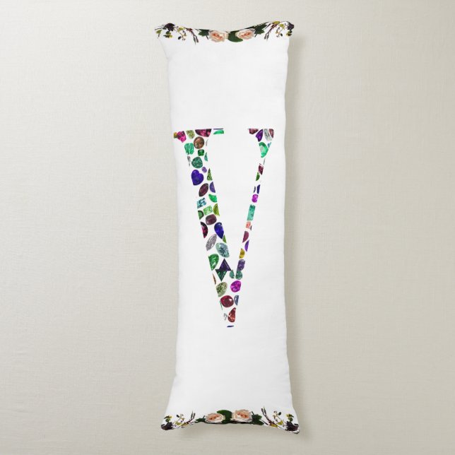 Letter V Monogram Body Cushion (Front Vertical)
