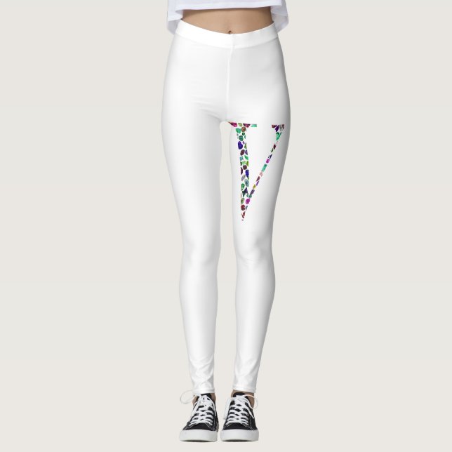 Letter V Monogram Leggings (Front)