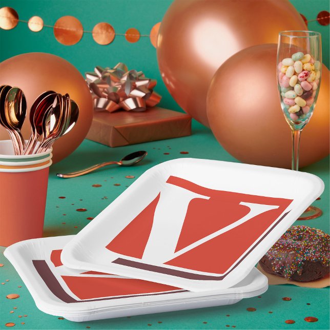 Letter V Paper Plate (Creator Uploaded)