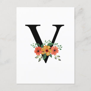 Letter V Postcard