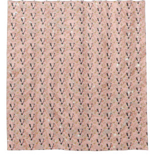 Letter V Shower Curtain