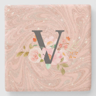 Letter V Stone Coaster