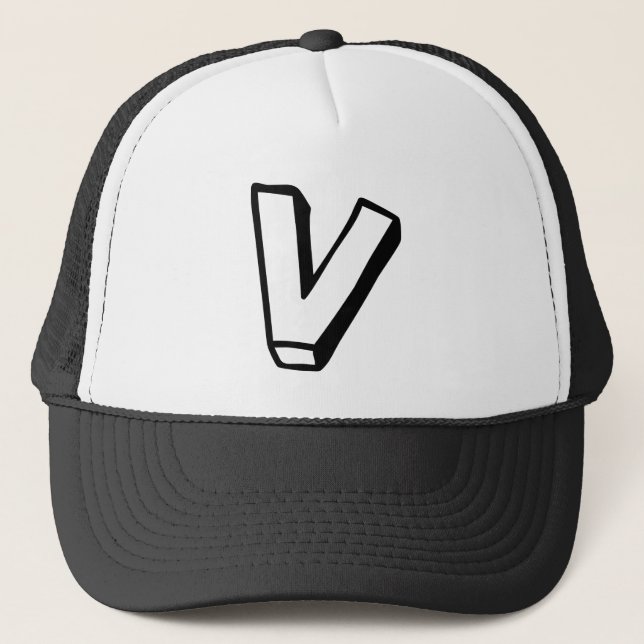 Letter V Trucker Hat (Front)