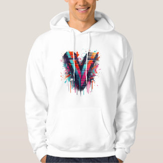 Letter V: Vivid Victory, Vibrant Vibes Hoodie